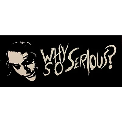 Abbildung von myrockshirt Why so serious? Joker Aufkleber Autoaufkleber Sticker Auto`+ Bonus Testaufkleber Estrellina Glückstern ®, gedruckte Montageanleitung, waschanlagenfest,