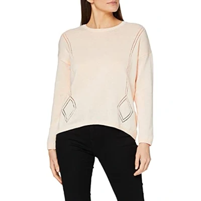 Abbildung von Yargıcı Damen Stitch Detail Knitwear Pullover, Rosa (Powder 040), Small (Herstellergröße: S)