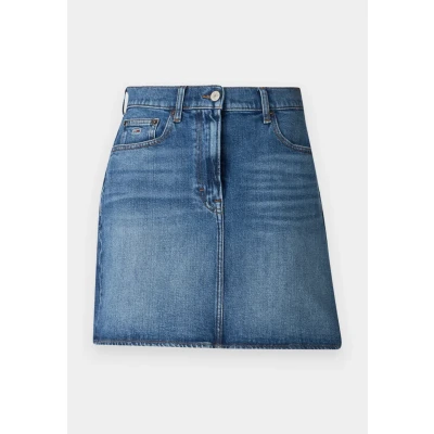 Abbildung von Tommy Jeans MOM Skirt Jeansrock, Damen, Größe: 25, Denim medium