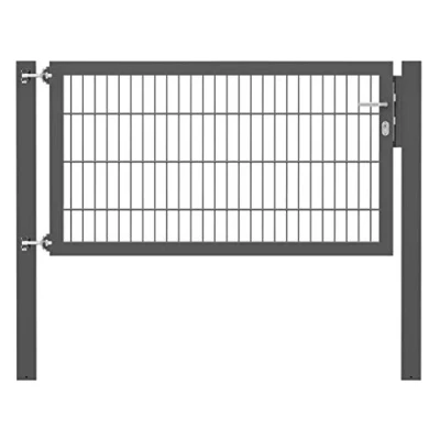 Abbildung von Alberts 636128 Einzeltor Flexo Plus mit Zubehör verschiedene Breiten und Höhen Pfostenstärke 100 x mm anthrazit Breite 150 cm Höhe 80