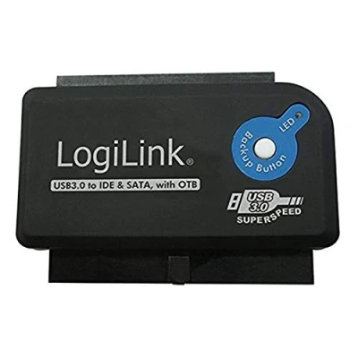 Abbildung von Logilink AU0028A Adapter USB 3.0 zu IDE &amp; SATA mit OTB Funktion