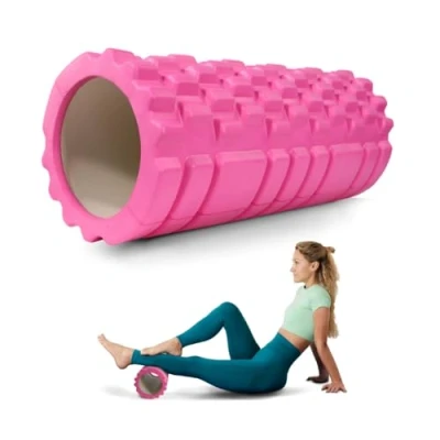 Abbildung von Mobiclinic® fitness, Faszienrolle, Fitroller, Schaumstoff und eva, 14x33 cm, Pilates, Yoga, Dehnübungen, Tragbar, Multifunktional, Für den gesamten körper, Massageroller, 3 intensitätsstufen