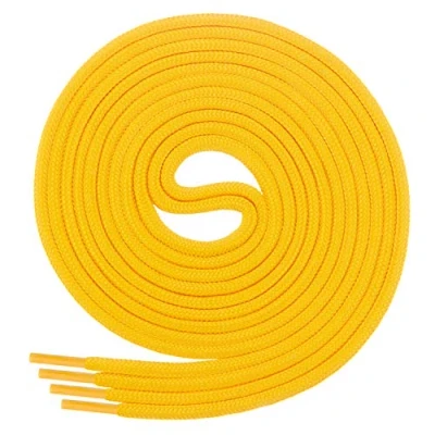 Abbildung von Di Ficchiano Schnürsenkel rund, Rundsenkel für Business und Lederschuhe, reißfester Allroundsenkel, ø 3mm Farbe gelb Länge 130cm
