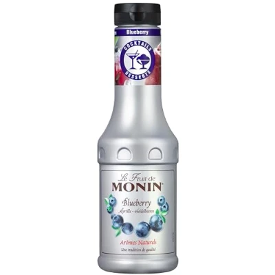 Abbildung von Monin Le Fruit Blaubeere Fruchtpüree Mix (1 x 0,5l) mit Blaubeeren Premium Zutat für Cocktails, Smoothies, Mocktails &amp; Desserts Hobby Barkeeper Genießer