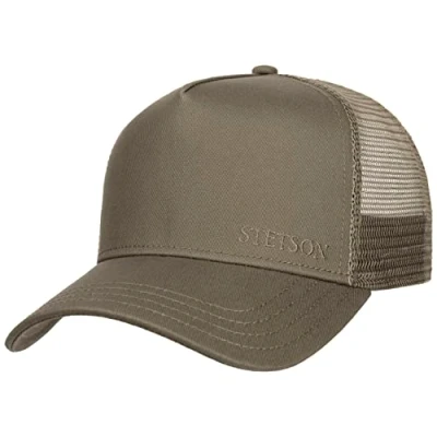 Abbildung von Stetson Classic Cotton Trucker Cap Small Einfarbige Kappe Größenverstellbar Herren Baseballcap mit Netz Einsatz Khaki One Size