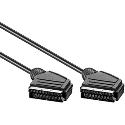 Abbildung von PremiumCord SCART Kabel 3m, Stecker auf Stecker, 21 polig, schwarz