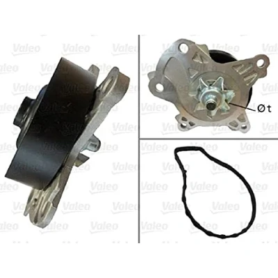 Abbildung von VALEO 506982 Wasserpumpe mit Dichtungen ohne Deckel TOYOTA: Yaris II Schrägheck, Auris Avensis III Station Wagon