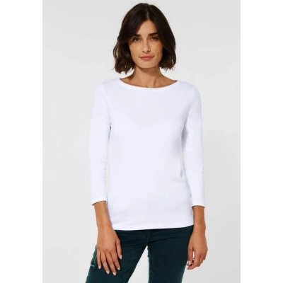 Abbildung von Cecil Langarmshirt, Damen, Größe: XS, Weiß