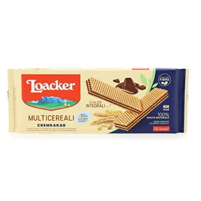 Abbildung von 6x Loacker Wafer Multicerealli Cremkakao Mehrkorn Waffeln mit Schokoladencreme und Kakaocreme Vollkornmehl 175g