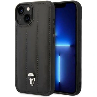 Abbildung von Karl Lagerfeld KLHCP14SPSQPK hülle für iPhone 14 6,1&quot; hardcase schwarz/Black Puffy Ikonik Pin