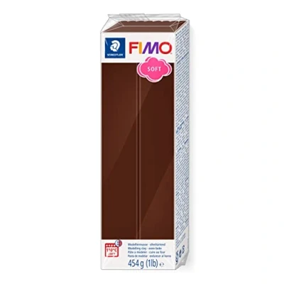 Abbildung von Staedtler Modelliermasse Fimo soft Kunststoff 454g schokolade Großbloc