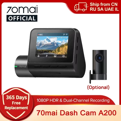 Abbildung von 70mai A200 Dashcam (Full HD, WLAN (Wi Fi), 1080P, 60fps/HDR 30fps, 2&quot; Bildschirm, 130 Weitwinkel)