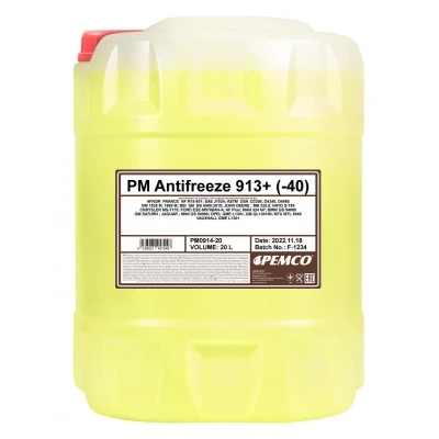 Abbildung von PEMCO Antifreeze 913+ 40 PM0914 20 Frostschutz G13 gelb