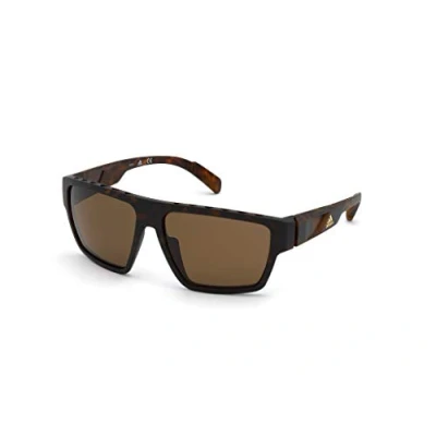 Abbildung von Adidas Herren SP0008 Sonnenbrille, Dark Havana/Brown Polarized, 61