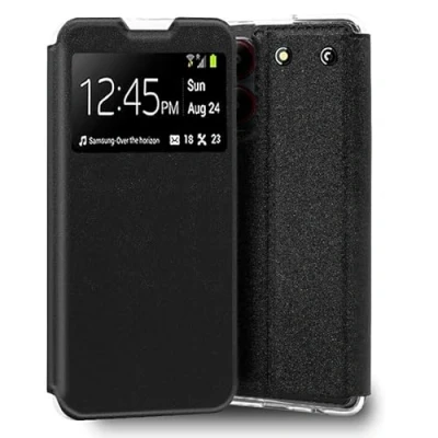 Abbildung von Cool Flip Cover für ZTE Blade A54, glatt, Schwarz