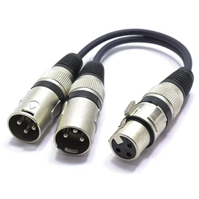 Abbildung von VITALCO XLR Splitter Audio Adapter Buchse auf 2x Stecker 3 Polig Splitterkabel Y Kabel Vertailer Weiblich Dual Männlich