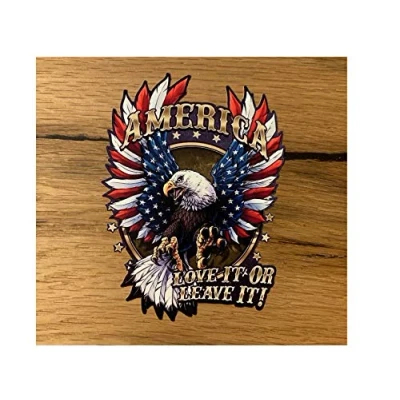 Abbildung von 24/7stickers #661 / 1x Aufkleber Adler je 12 x 9 cm Eagle Chopper Bobber Biker Motorrad USA Vintage Retro Oldtimer