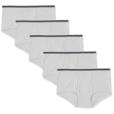 Abbildung von Amazon Essentials Herren Baumwollslips Unterwäsche ohne Etikett, 5er Pack, Weiß, XXL