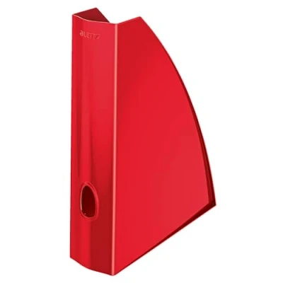 Abbildung von Leitz Magazinordner, A4 Format, WOW Reihe, Metallic Rot, 52771026