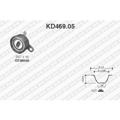 Abbildung von SNR KD469.05 Zahnriemensatz 117 TOYOTA: Corolla VIII Compact, Liftback, Avensis I Kombi