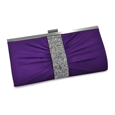 Abbildung von Steuer Abendtasche &quot;Lilafarbene Satin Optik mit Strassbesatz&quot;
