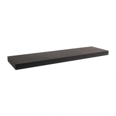Abbildung von Velano Regalbrett, Wandregal, Regalboden, Schweberegal, Hängeregal, Regalsysteme 1 Stück, 79.5x23.5 cm, Schwarz Regale für Küche, Badezimmer, Wohnzimmer, Schlafzimmer FS