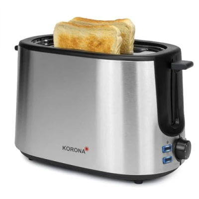 Abbildung von KORONA Toaster 21255 Edelstahl 1000W, 2 Schlitze, für Scheiben, 1000 W