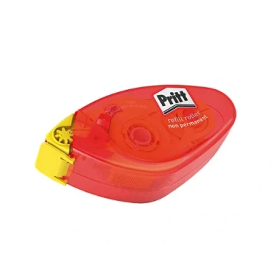 Abbildung von Pritt Refill Kleberoller, non permanent, für wiederablösbare Verklebungen, Gehäuse mit Schutzkappe lässt sich einfach nachfüllen, Bandlänge: 16 m, Bandbreite: 8,4 mm, 5 Stück
