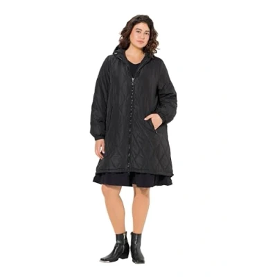 Abbildung von Ulla Popken Wintermantel Leichtstepp Mantel wasserabweisend 2 Wege Zipper