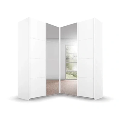 Abbildung von rauch Schwebetürenschrank &quot;Quadra&quot;, Eckschrank inkl. Türendämpfer, mit Spiegeltüren