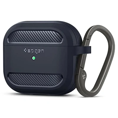 Abbildung von Spigen Rugged Armor Hülle Case kompatibel mit Airpods 3 Generation 2021 Charcoal Gray