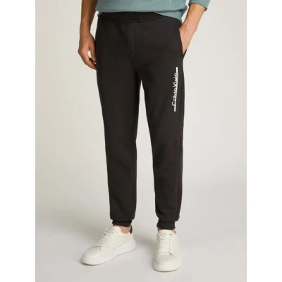 Abbildung von Calvin Klein Split LINE LOGO Jogginghose, Herren, Größe: Medium, Black