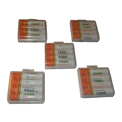 Abbildung von vhbw 20 x AAA, Micro, R3, HR03 Akku 1000mAh kompatibel mit Siemens Gigaset CX610A ISDN, E300, E300A, E310, E310A, E310H, E360, E490, E495, E49H