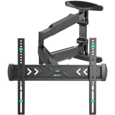 Abbildung von ONKRON TV Wandhalterung 40 75 Zoll bis 35 kg, VESA 100x100 400x400 mm Wandhalterung, (bis Zoll, schwenkbar, neigbar, ausziehbar, Schwarz)