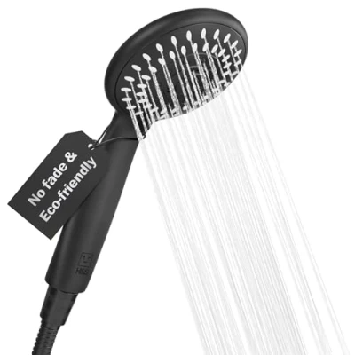 Abbildung von H&amp;S Duschbrause Duschkopf mit Silikondüsen 5 Sprühmodi Handbrause, (1 tlg)