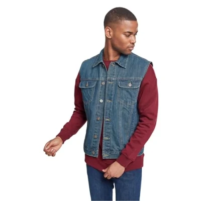 Abbildung von Urban Classics Weste, Herren, Größe: 5XL, Denimblue