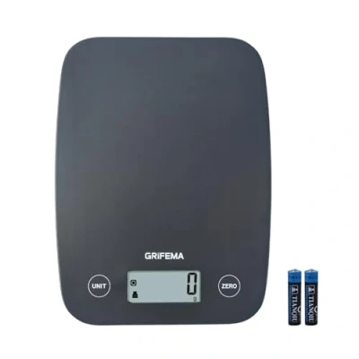Abbildung von GRIFEMA GA2004 Digitale Küchenwaage, Lebensmittelwaage mit LCD Display, (1g 5kg) Gewicht Gramm und Oz zum Backen Kochen, Batterien im Lieferumfang enthalten