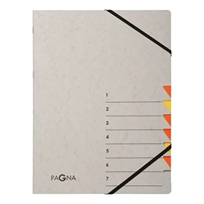 Abbildung von Pagna 44307 12 Ordnungsmappe 7 Fächer Easy Grey 1 orange