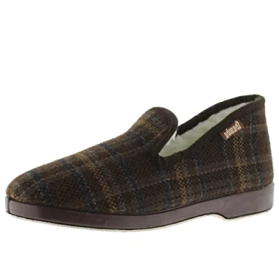 Abbildung von Victoria Shoes Confortable Cuadros Slipper, Herren, Größe: 43, marron Schuhe
