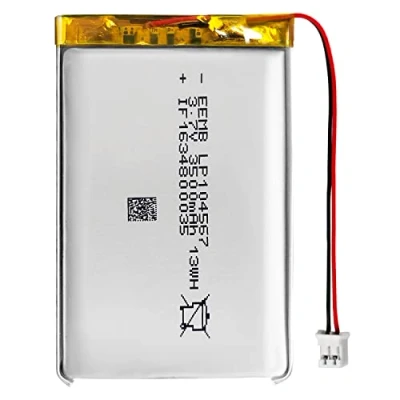 Abbildung von EEMB Lithium Polymer Akku 3,7 V 3500mAh 104567 Wiederaufladbarer Lipo mit JST Anschluss für VXI Blue Parrott bestätigen Sie die Polarität des Geräts und Anschlusses vor dem Kauf