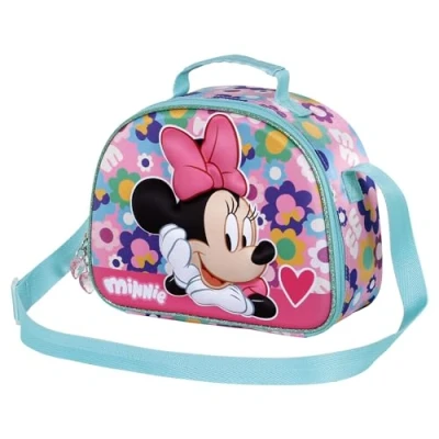Abbildung von Disney Unisex Kids Minnie Maus Heart 3D Frühstückstasche, Rosa, 25,5 x 20 cm