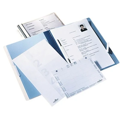 Abbildung von Durable Personalhefter mit Deckblatt und Taben, 5 Unterteilungen, inkl. Hängeschiene, Stück, blau, 255506