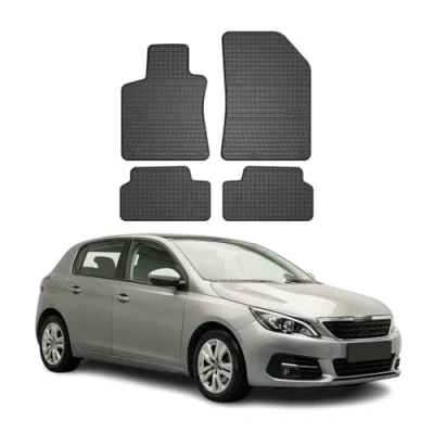 Abbildung von OMAC Gummi Fußmatten kompatibel mit Peugeot 308 2013 2021 Automatten Schwarz 4tlg