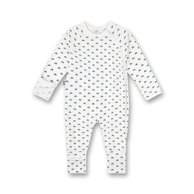 Abbildung von Sanetta Jungen Overall Weiß Auto Allover Praktischer und bequemer Strampler aus Bio Baumwolle für Jungen. Baby 098