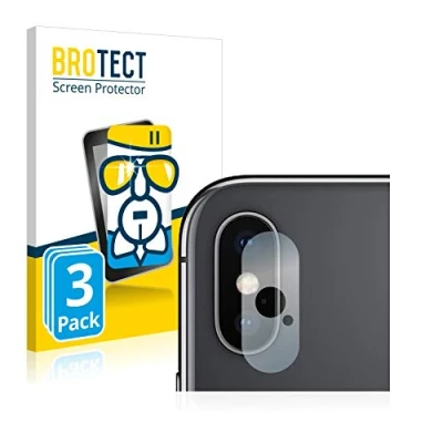 Abbildung von BROTECT Schutzglas für Apple iPhone Xs Max (NUR Kameraschutz) (3 Stück) Schutzfolie Panzer Folie Glas [Extrem Kratzfest 9H, Anti Fingerprint,