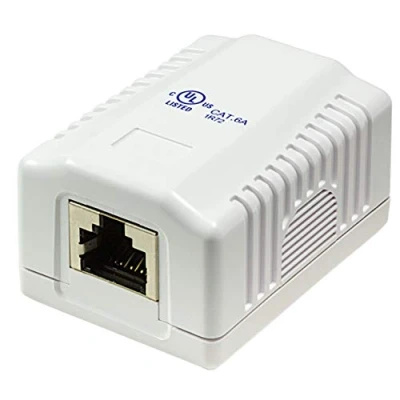 Abbildung von odedo CAT 6A 10Gigabit Anschlussdose Aufputzbox Netzwerkdose 1x RJ45 geschirmt