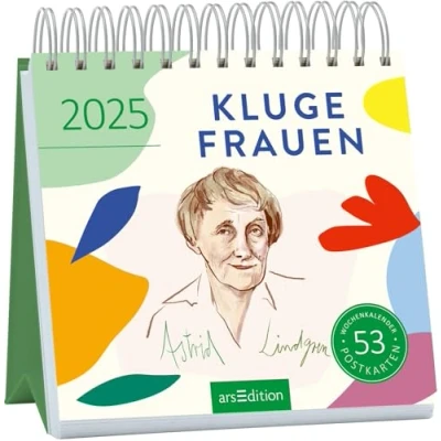 Abbildung von Postkartenkalender Kluge Frauen 2025: Wochenkalender 2025, 53 Postkarten mit Zitaten von bekannten