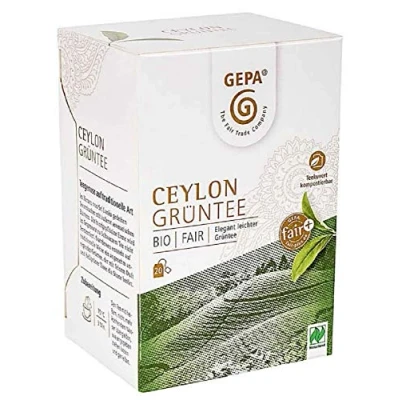 Abbildung von Gepa Bio Ceylon Grüntee 100 Teebeutel 5 Pack ( 20 x 2g pro Pack)