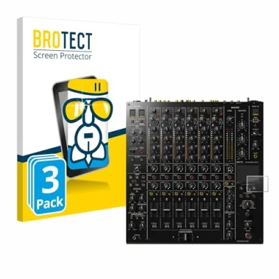 Abbildung von BROTECT Schutzglas für Pioneer DJM V10 (3 Stück) Schutzfolie Panzer Folie Glas [Extrem Kratzfest 9H, Anti Fingerprint, Ultra Transparent]