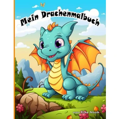 Abbildung von Mein Drachenmalbuch für Kinder ab 4 Jahren mit 100 Ausmalbildern von Else Nocki: Ausmalbuch Seiten